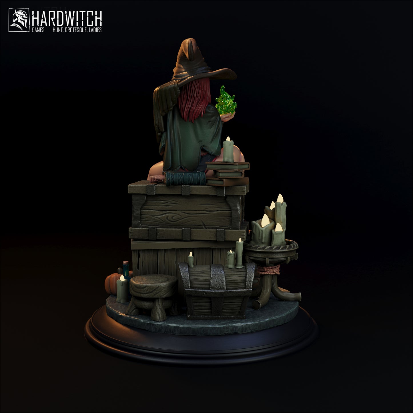 Figurka Kidah Brown – Fortuna Magica | czarownica fantasy | miniatura kolekcjonerska 75 mm / 120 mm (HardWitch Games)