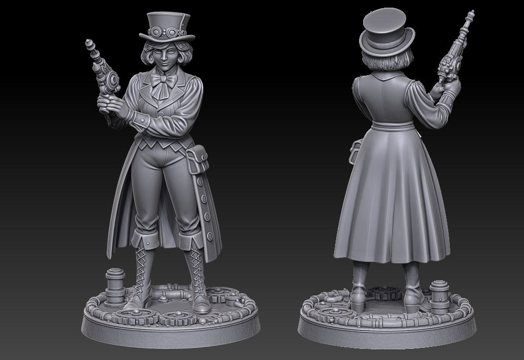 Lady Bluecoil Isadora – Steam Squadron | Mini Realms – figurka 32mm / 75mm