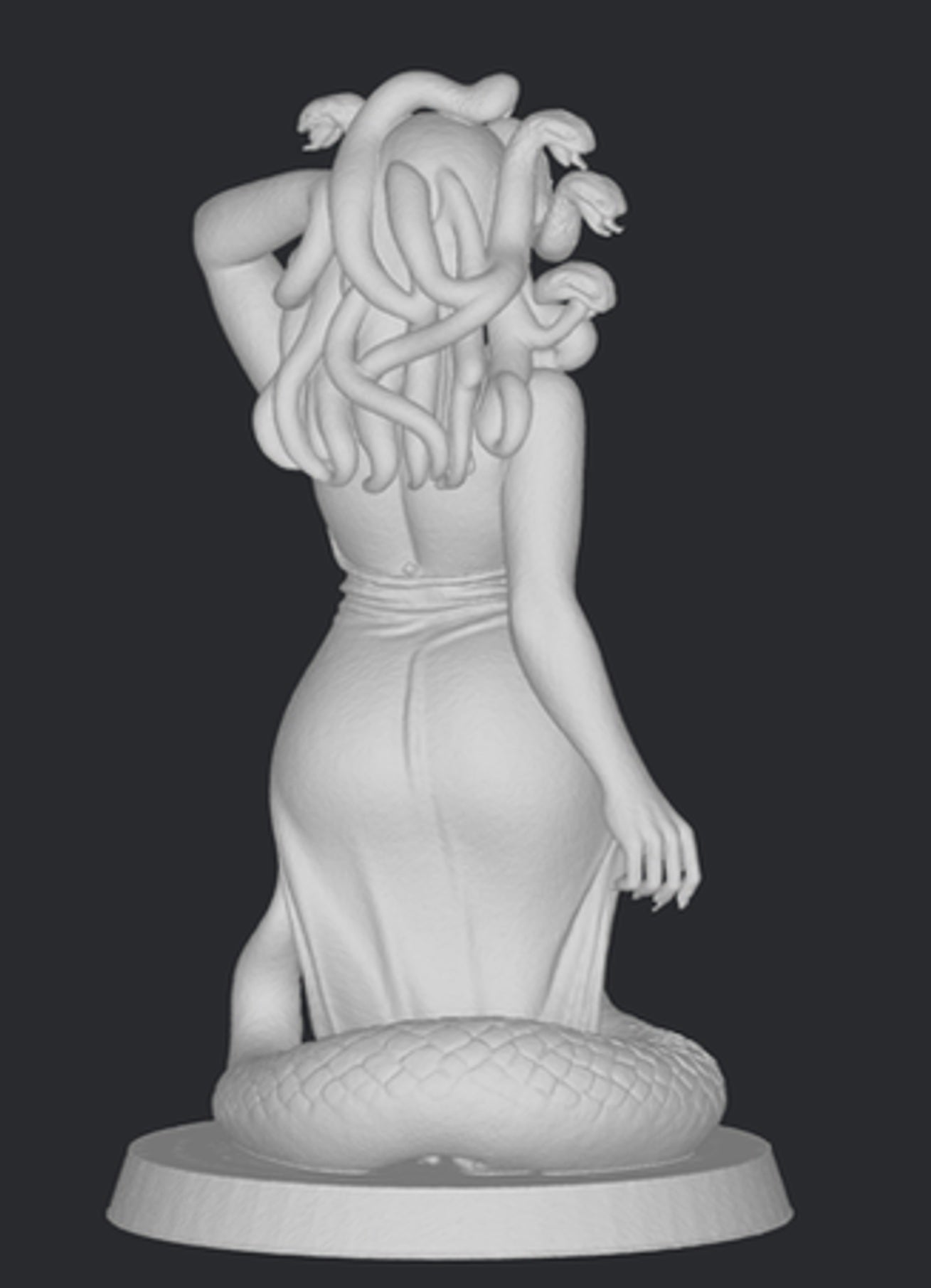 Meduza 3DFactory – figurka Gorgony w stylu anime, widok z przodu