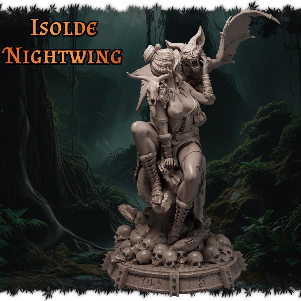 Isolde Nightwing figurka żywiczna – Ladies of the Wild Hunt – Black Bird Miniatures