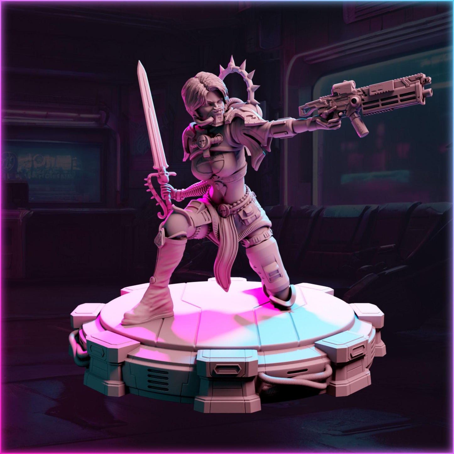 Kira Vega figurka 32mm – Ladies of the 2133, Black Bird Miniatures