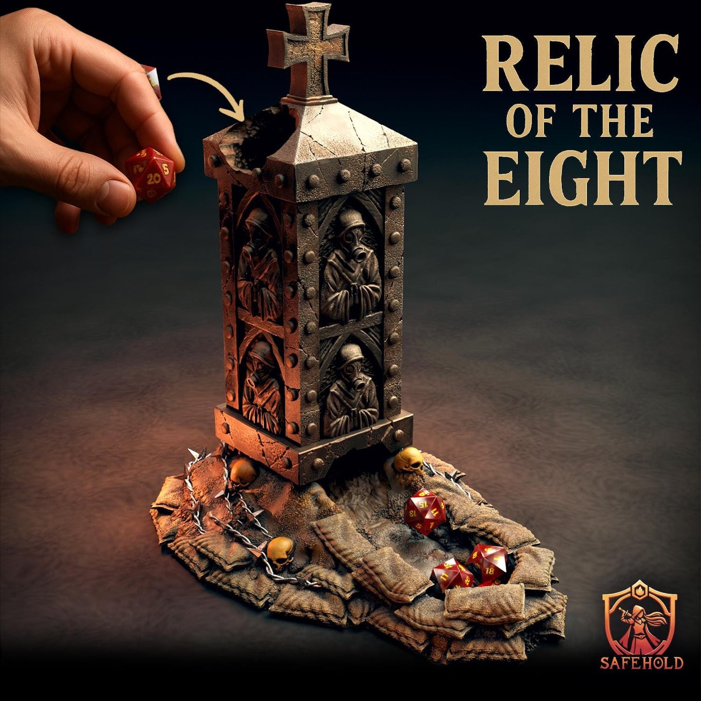 Relic of the Eight – grimdark dice tower i teren do gier Trench Crusade | SafeHold
