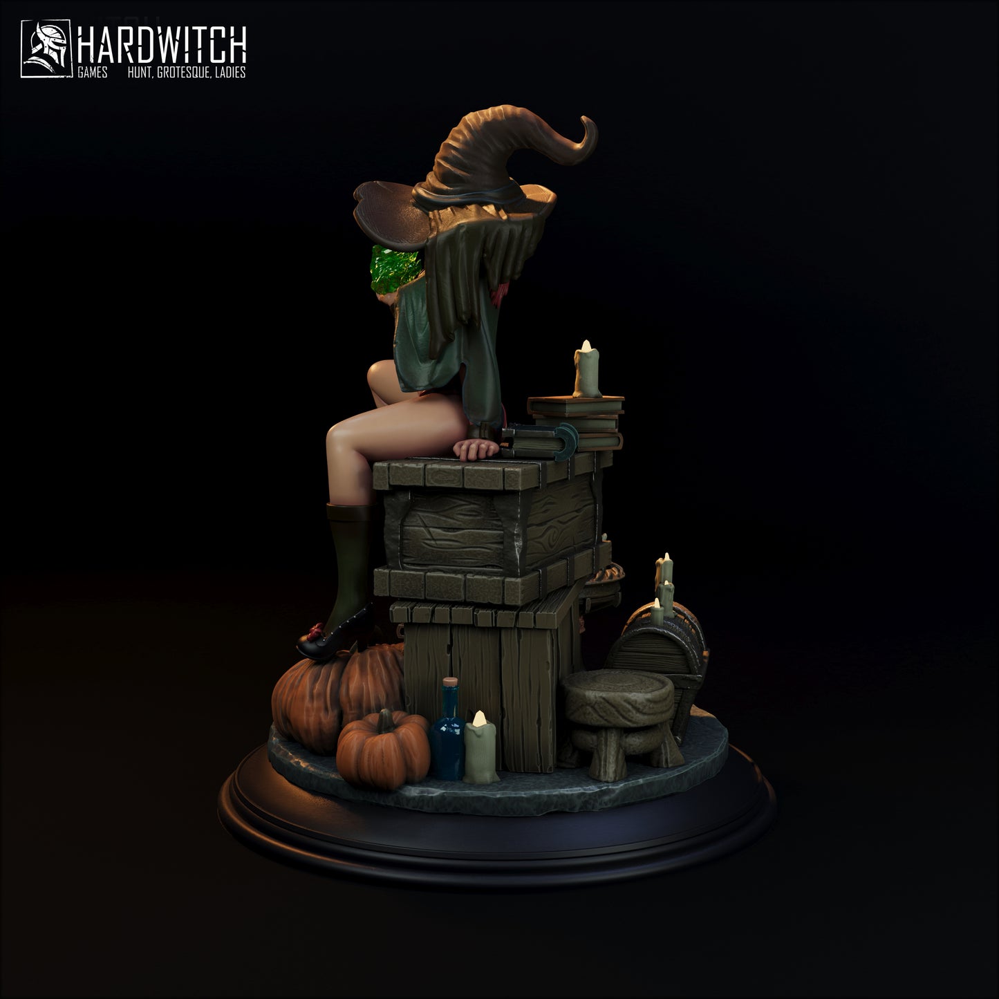 Figurka Kidah Brown – Fortuna Magica | czarownica fantasy | miniatura kolekcjonerska 75 mm / 120 mm (HardWitch Games)