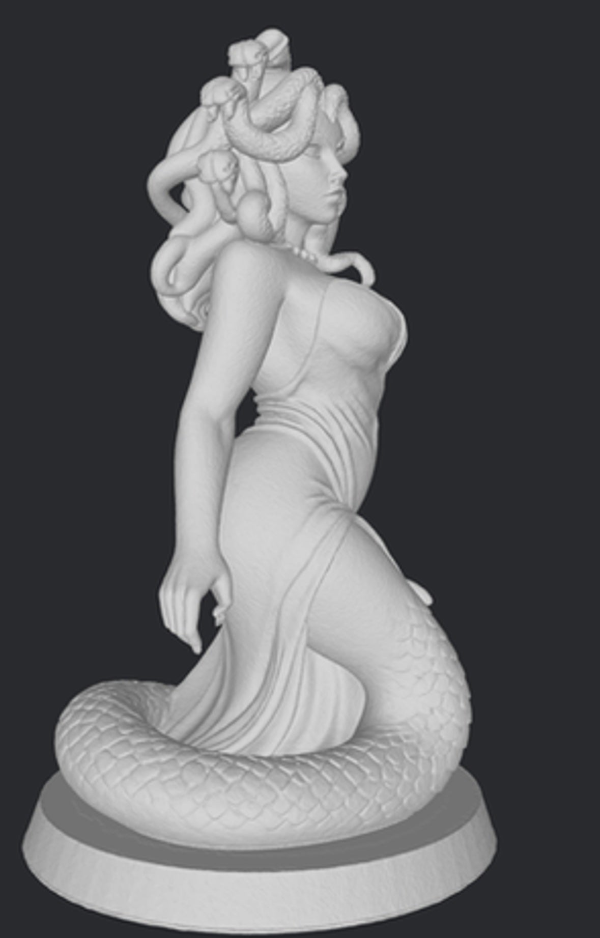 Meduza 3DFactory – figurka Gorgony w stylu anime, widok z przodu