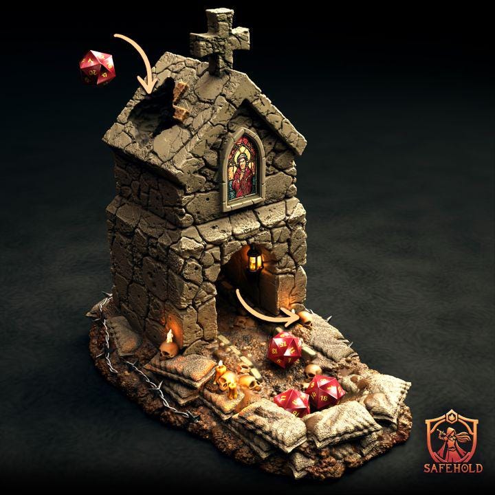 Sanctum Bunker – Dice Tower do gier bitewnych Trench Crusade 28-32mm | SafeHold