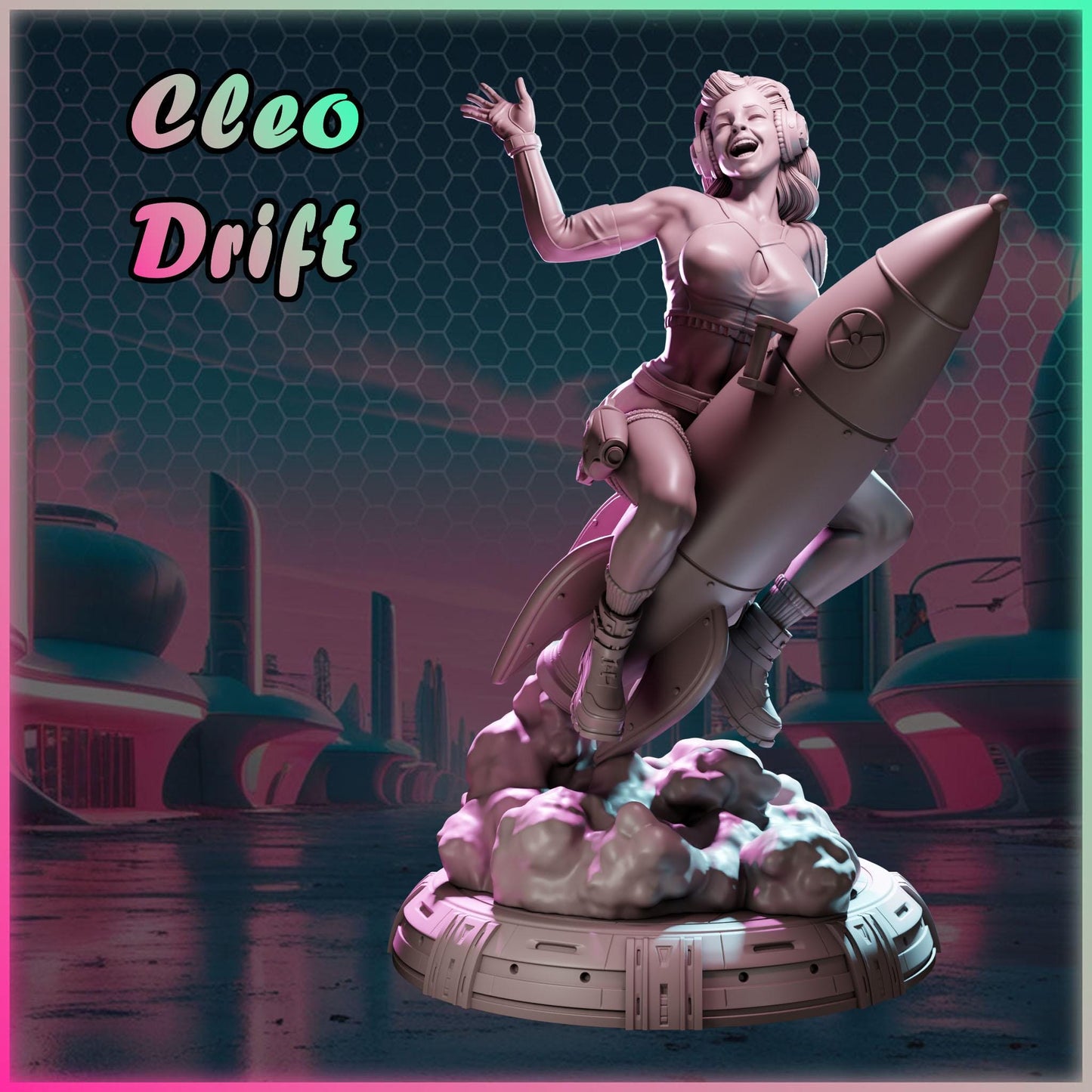 Cleo Drift – Nuke City Ladies | Black Bird Miniatures – figurka 32mm / 75mm