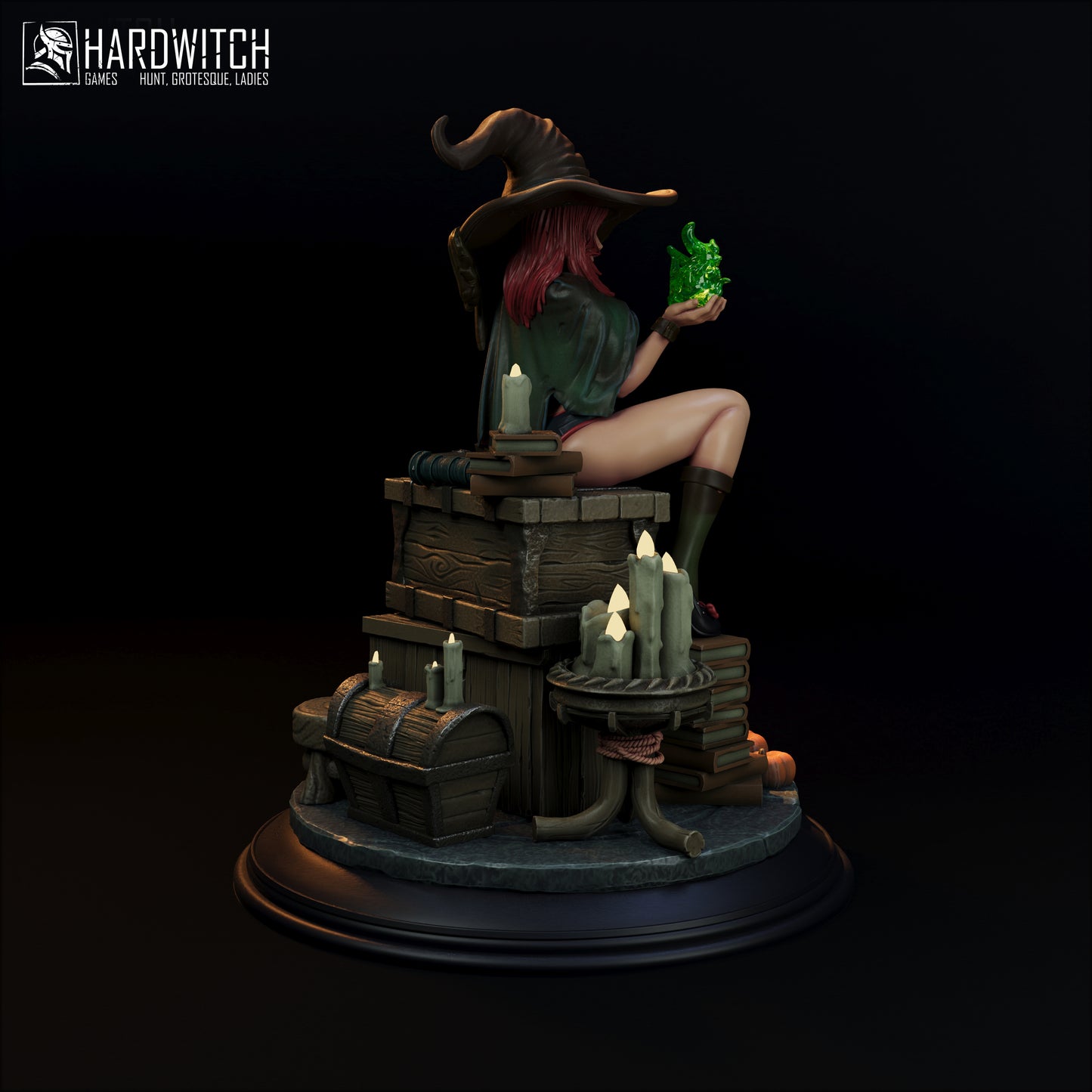 Figurka Kidah Brown – Fortuna Magica | czarownica fantasy | miniatura kolekcjonerska 75 mm / 120 mm (HardWitch Games)