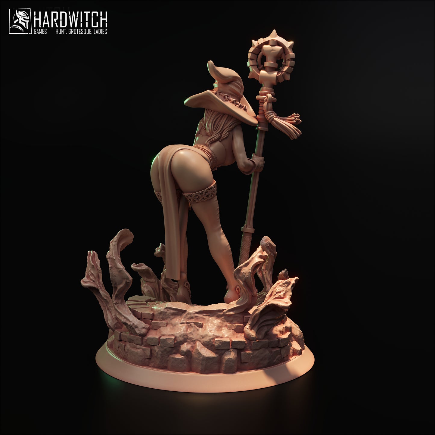 Figurka Brietta Stax – Fortuna Magica | czarownica fantasy | miniatura kolekcjonerska 75 mm / 120 mm (HardWitch Games)