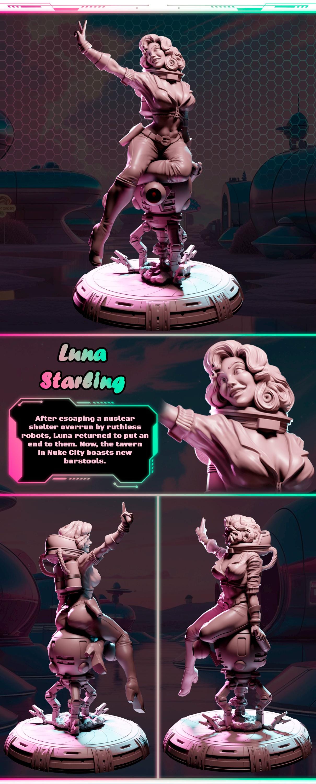 Luna Starling figurka żywiczna – Nuke City Ladies – Black Bird Miniatures