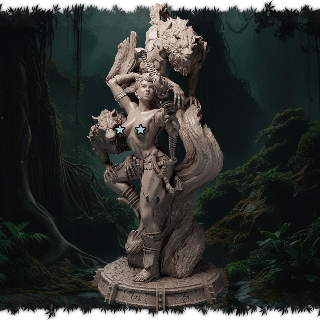 Sylvara Wolfsong figurka żywiczna – Ladies of the Wild Hunt – Black Bird Miniatures
