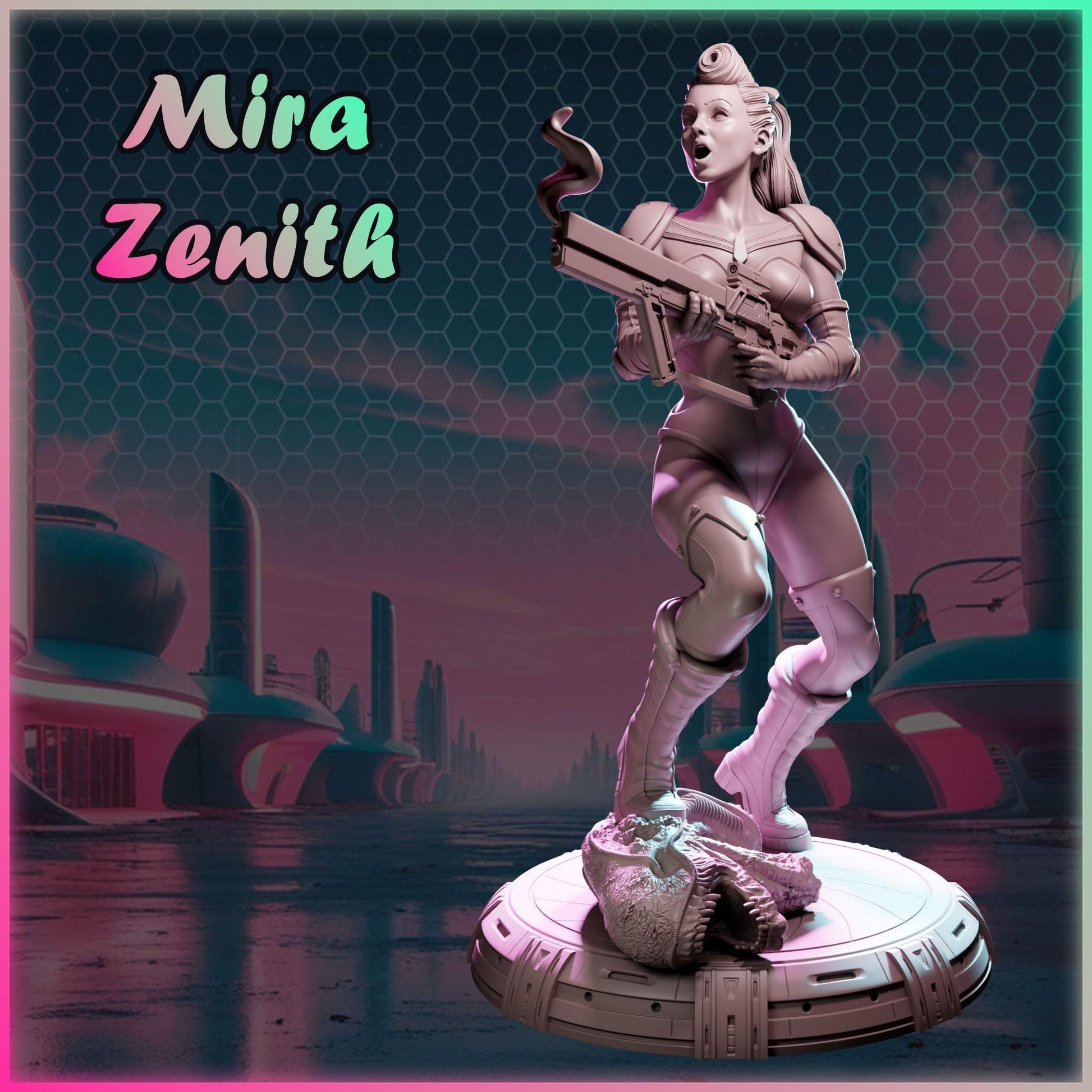 Mira Zenith figurka żywiczna – Nuke City Ladies – Black Bird Miniatures