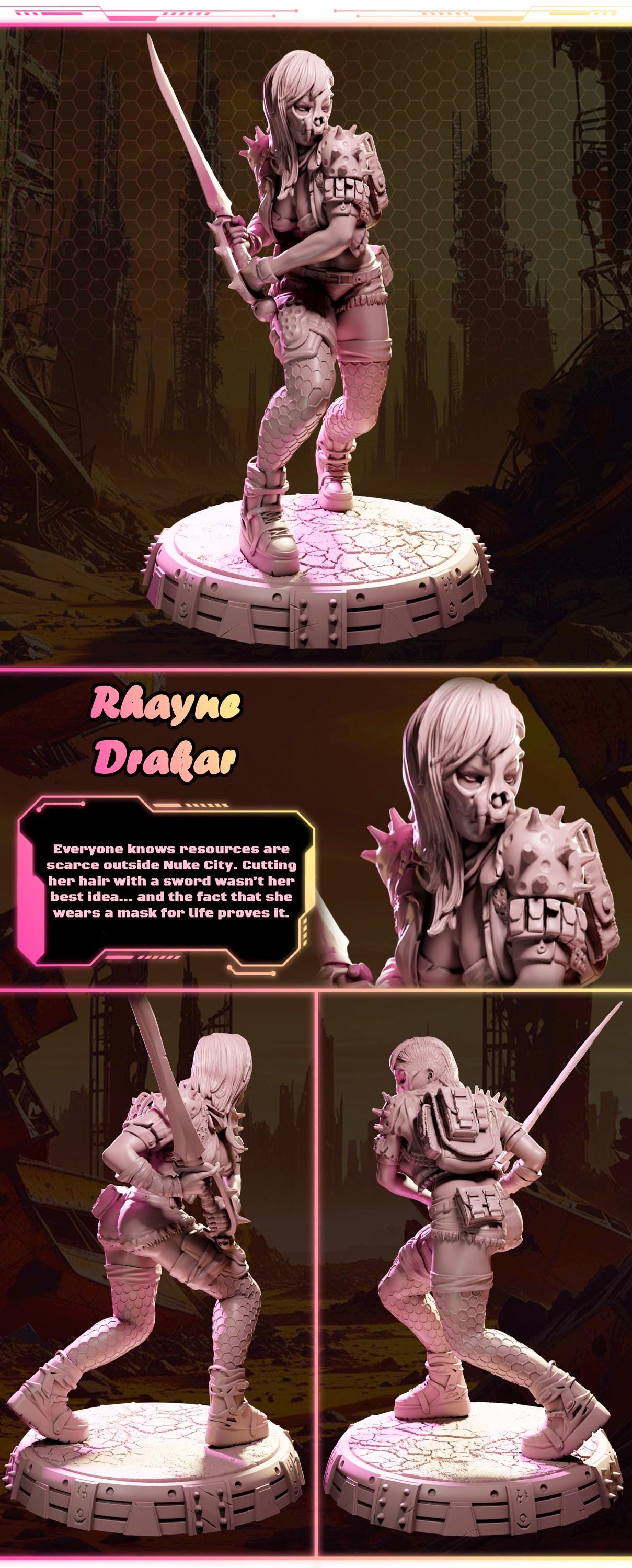 Rhayne Drakar figurka żywiczna – Nuke City Ladies – Black Bird Miniatures