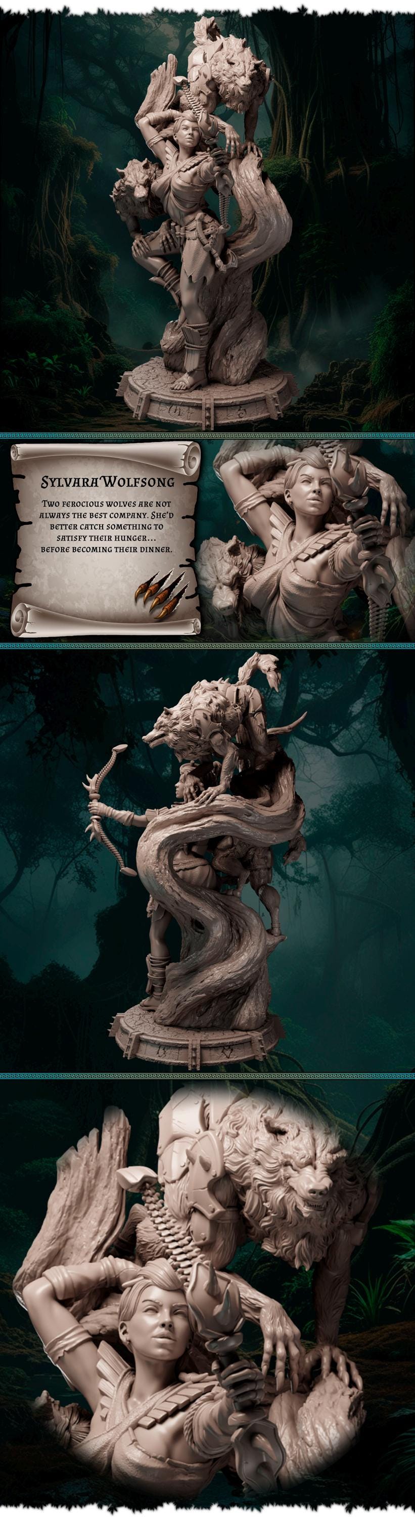 Sylvara Wolfsong figurka żywiczna – Ladies of the Wild Hunt – Black Bird Miniatures