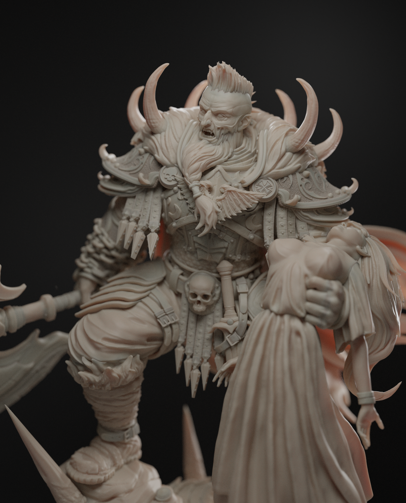 he came back a different man 75mm resin fantasy warrior miniature elijah safarov unpainted model