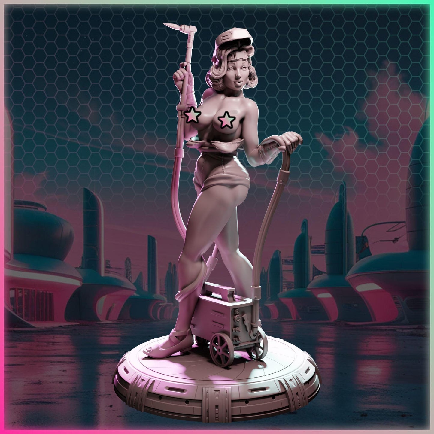 Marylin Volt figurka żywiczna – Nuke City Ladies – Black Bird Miniatures