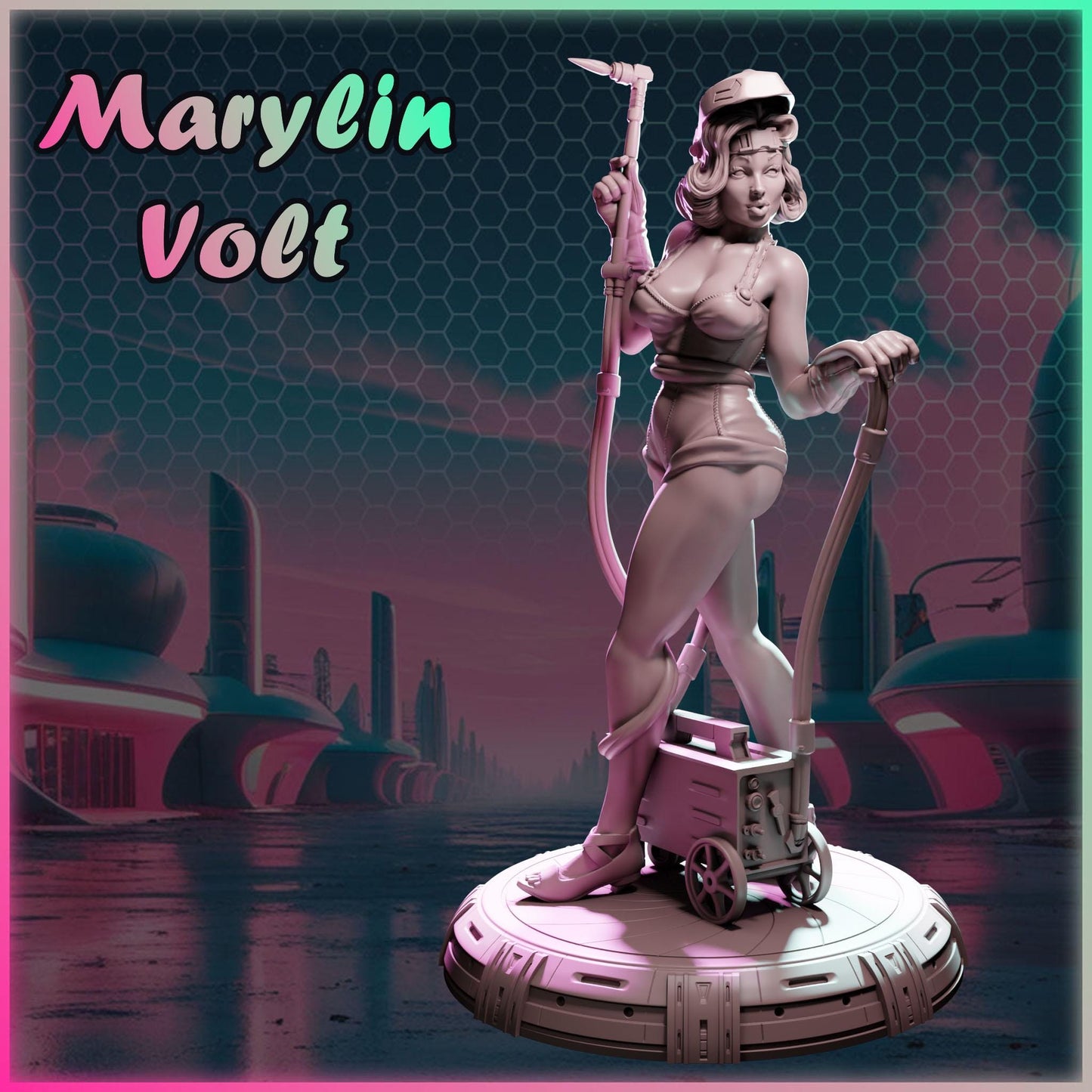 Marylin Volt figurka żywiczna – Nuke City Ladies – Black Bird Miniatures