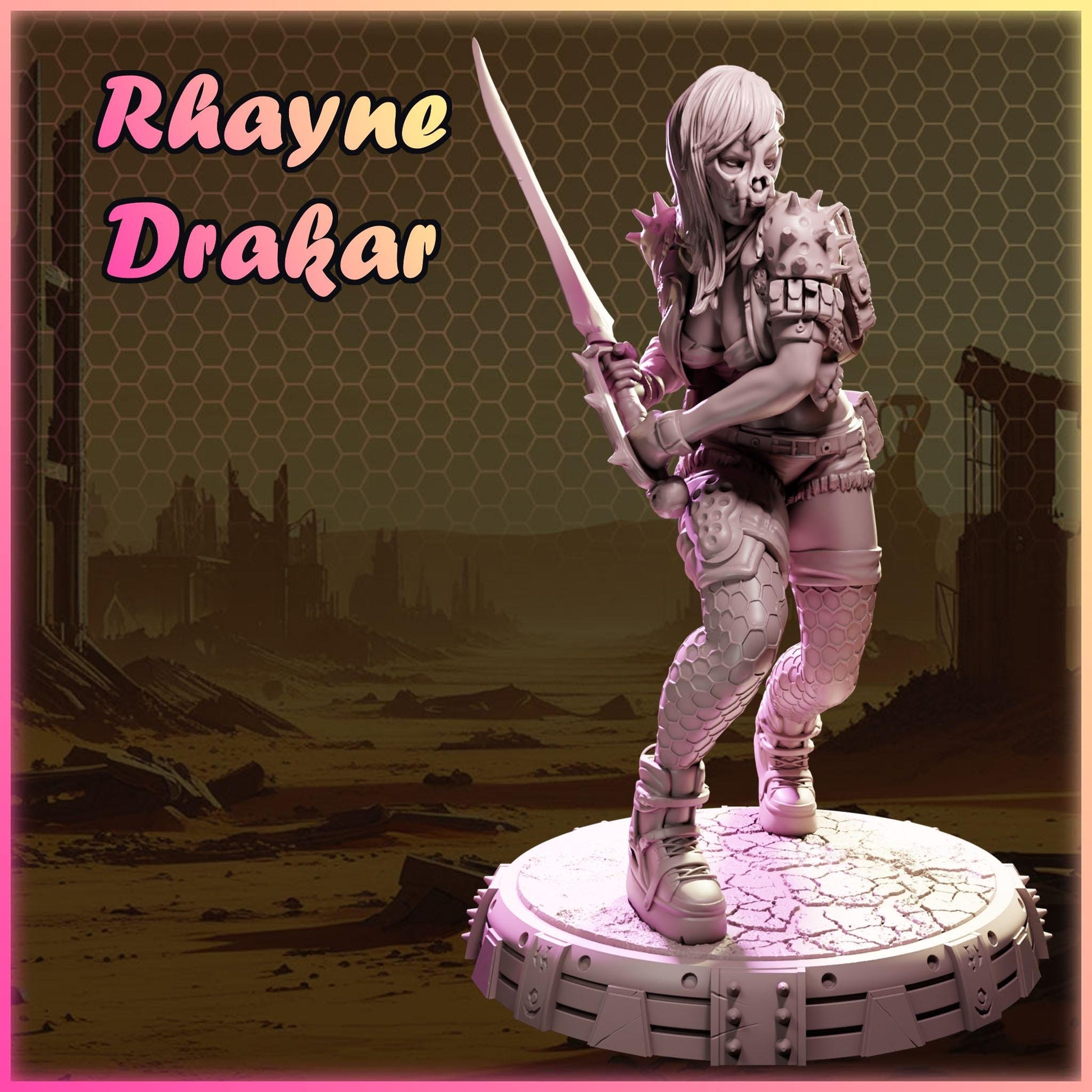 Rhayne Drakar figurka żywiczna – Nuke City Ladies – Black Bird Miniatures