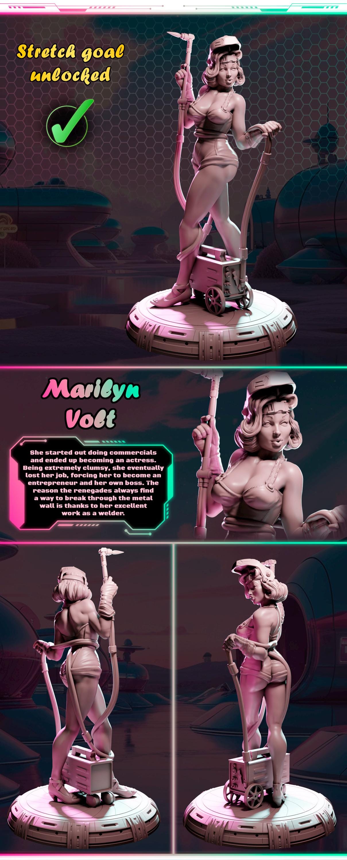 Marylin Volt figurka żywiczna – Nuke City Ladies – Black Bird Miniatures