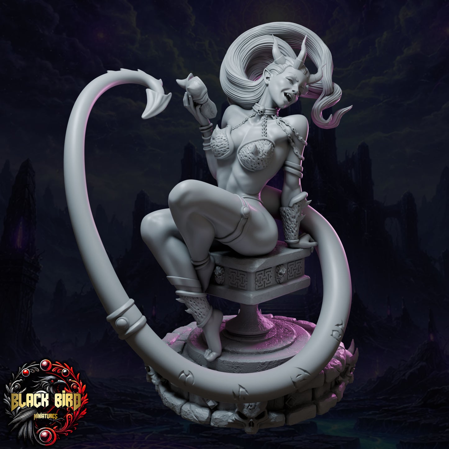 Aelissa – Queens of Chaos – Figur 32 mm / 75 mm – Black Bird Miniatures