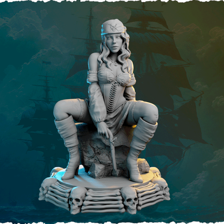 Ainsley Bartram Jolly Outcast – figurka piratki 32/75 mm, Black Bird Miniatures, Ladies of the Sea Pirates