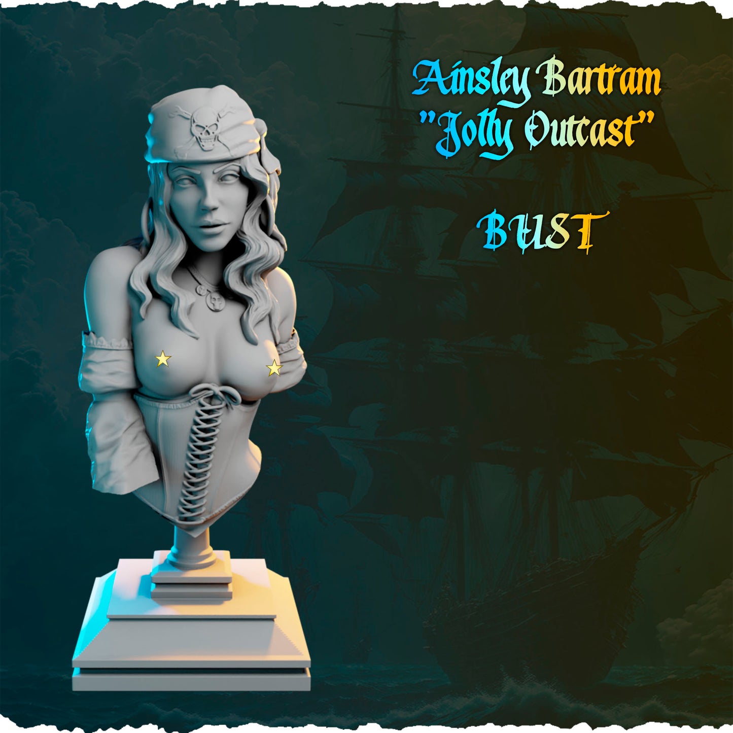 Ainsley Bartram Jolly Outcast – figurka piratki 32/75 mm, Black Bird Miniatures, Ladies of the Sea Pirates