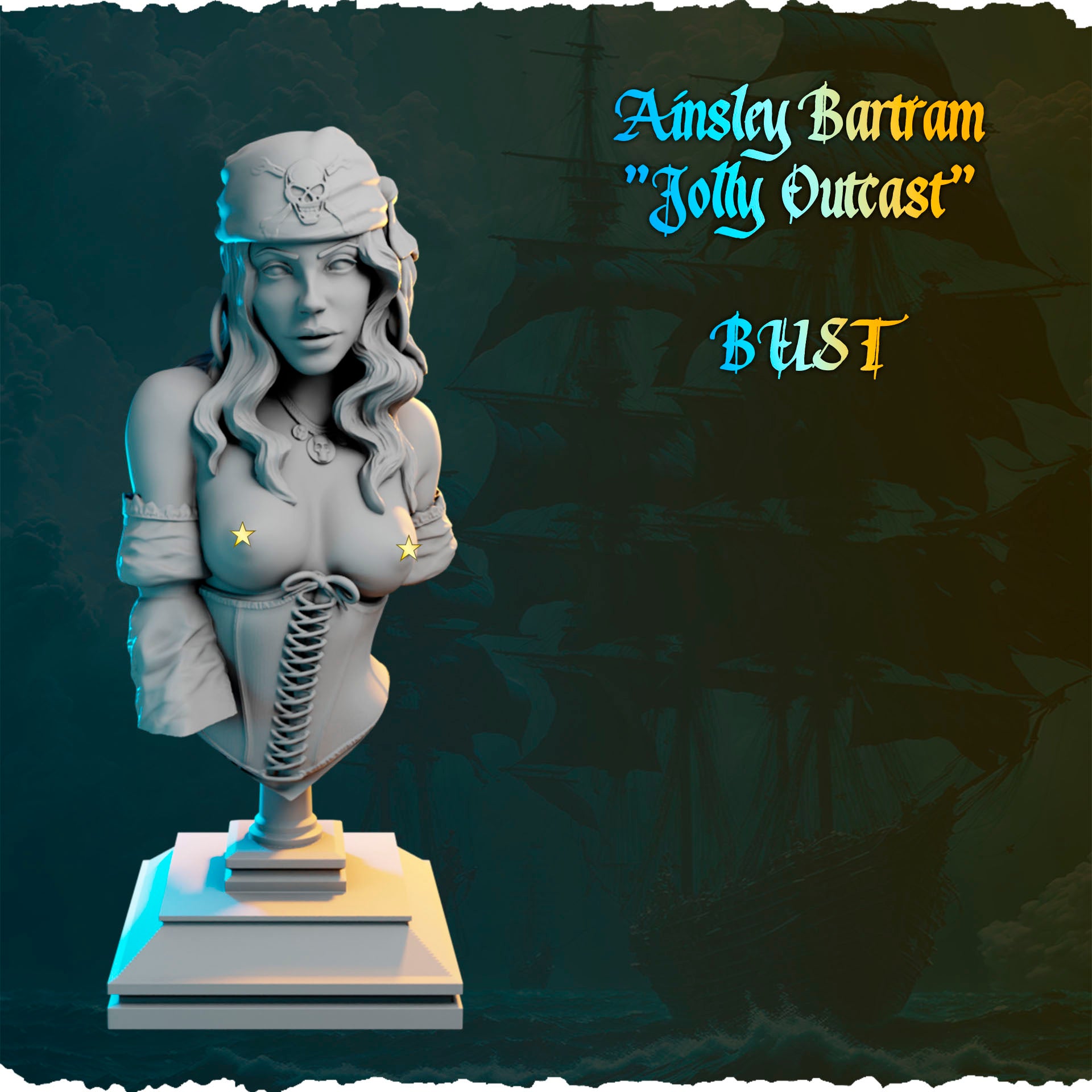 Ainsley Bartram Jolly Outcast – figurka piratki 32/75 mm, Black Bird Miniatures, Ladies of the Sea Pirates