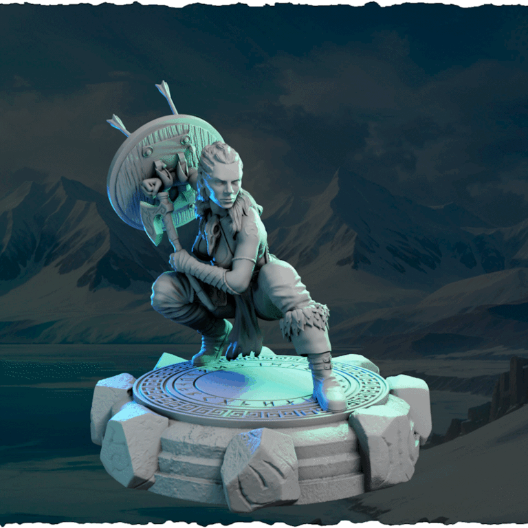 Agnes – figurka wojowniczki północy z toporem i tarczą