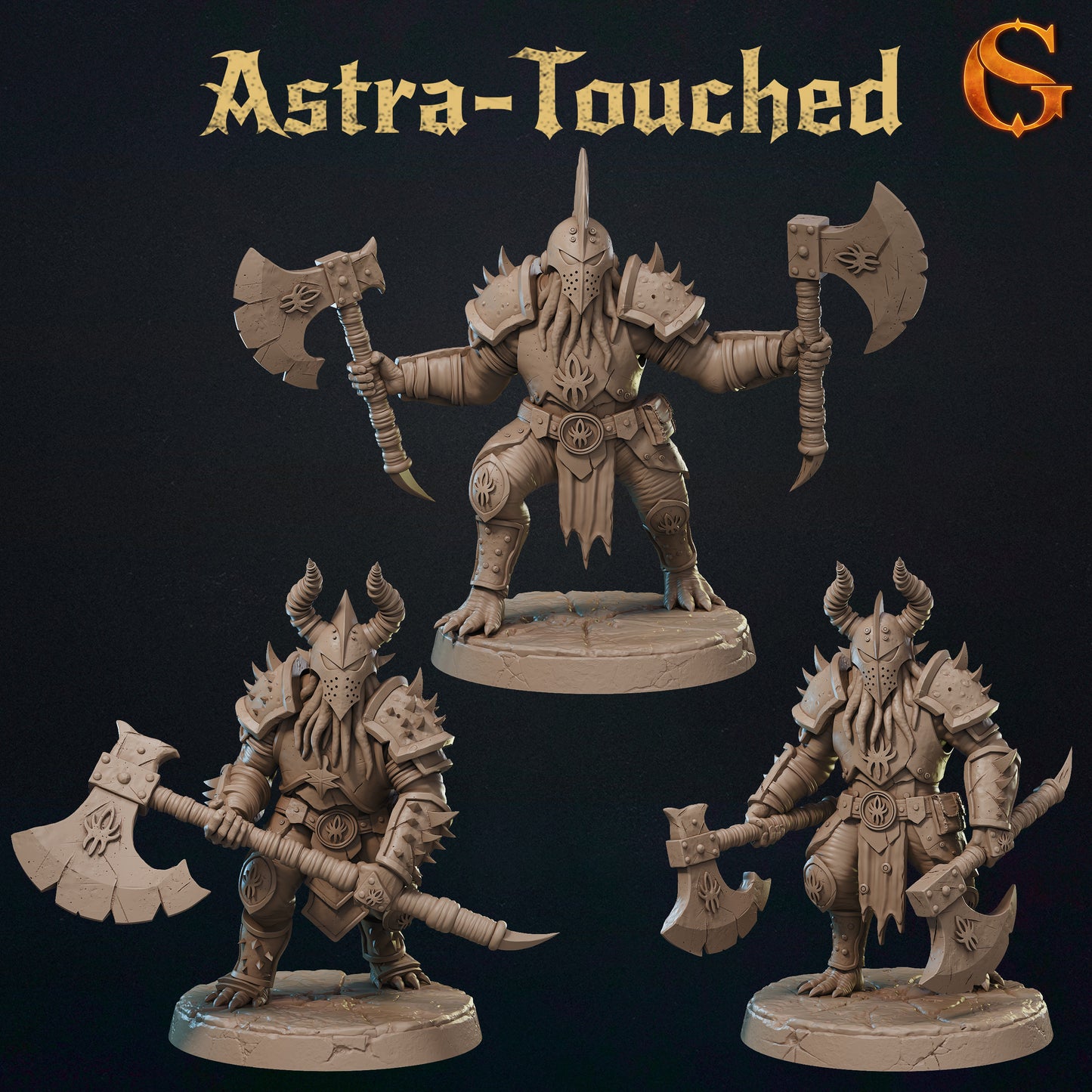 Grimdark-Armee – Megaset (19 Figuren, 5 Einheiten) – SolGood Creations | 16K ABS-ähnlicher Druck