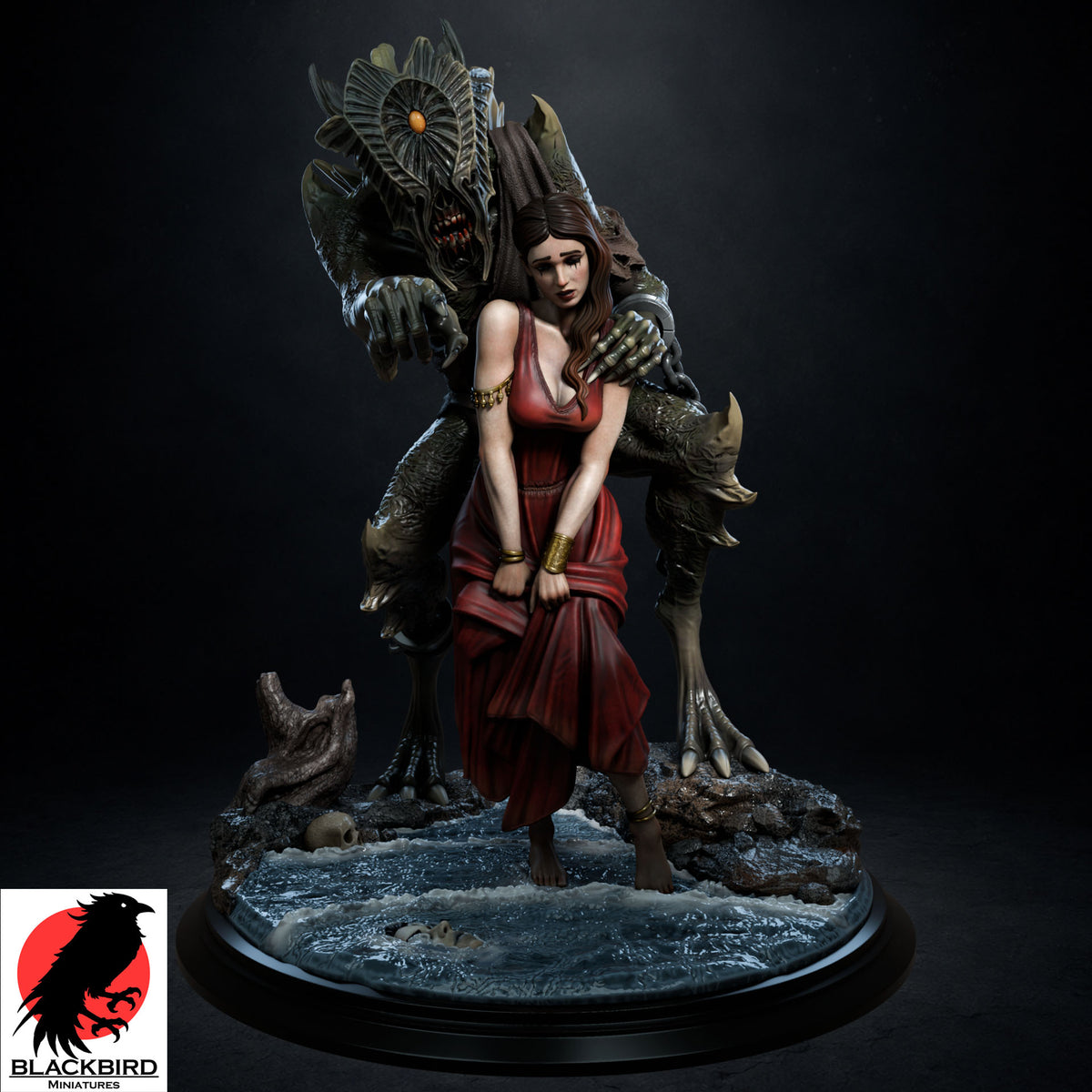 Ritual of Sacrifice pin-up collector figurine by Black Bird Miniatures 3D printed in premium ABS-Like Resin