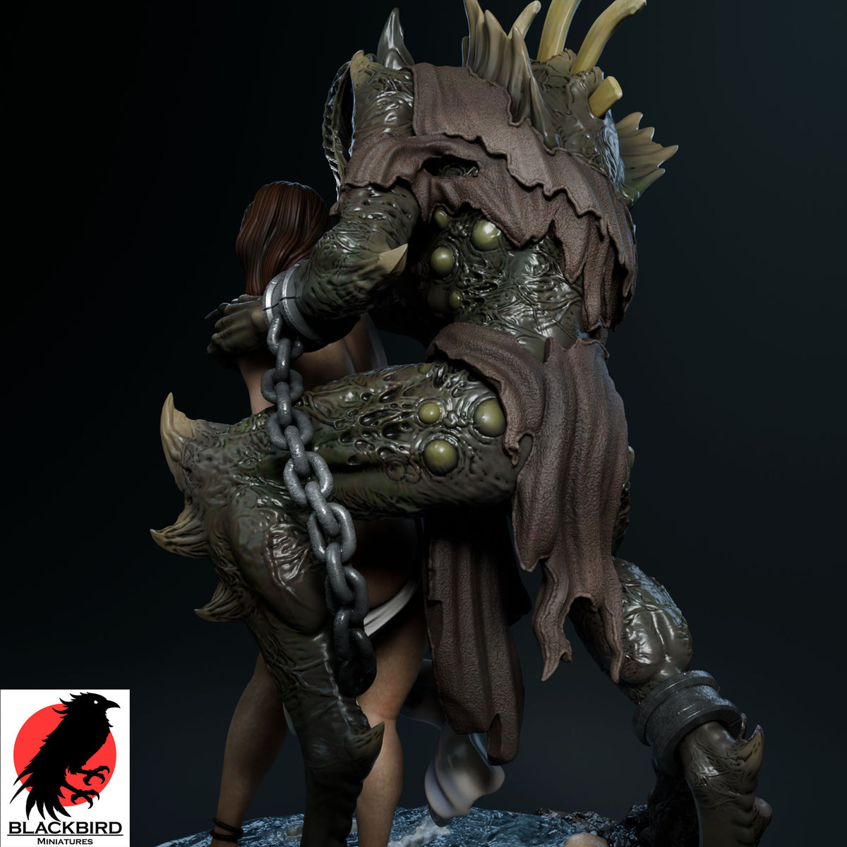 Ritual of Sacrifice pin-up collector figurine by Black Bird Miniatures 3D printed in premium ABS-Like Resin