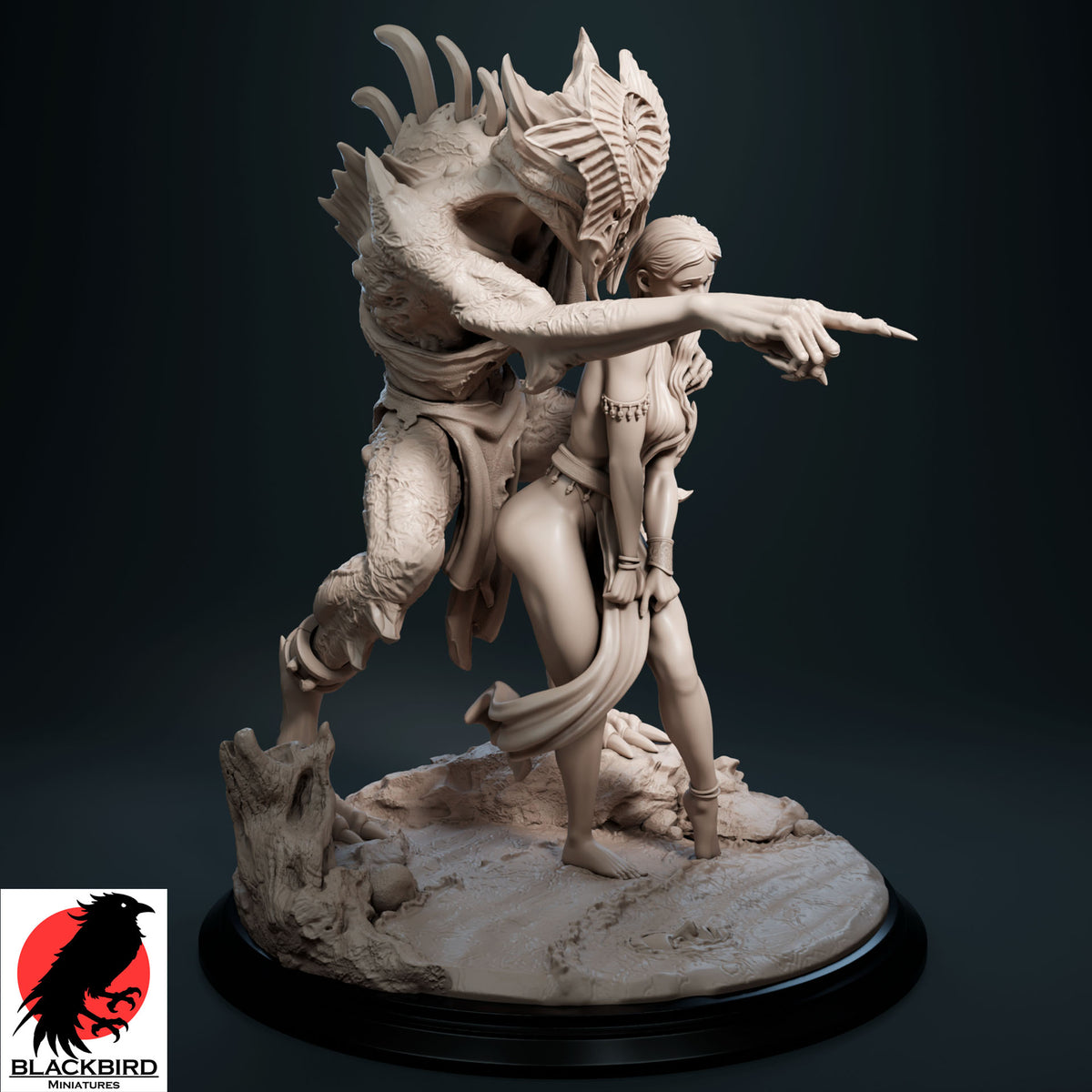 Ritual of Sacrifice pin-up collector figurine by Black Bird Miniatures 3D printed in premium ABS-Like Resin