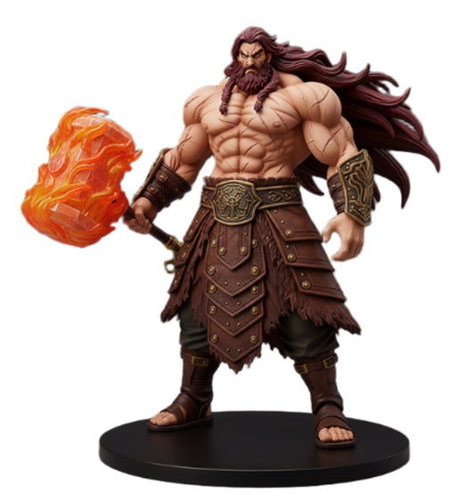 Hefajstos 3DFactory – żywiczna figurka anime boga ognia, widok z przodu