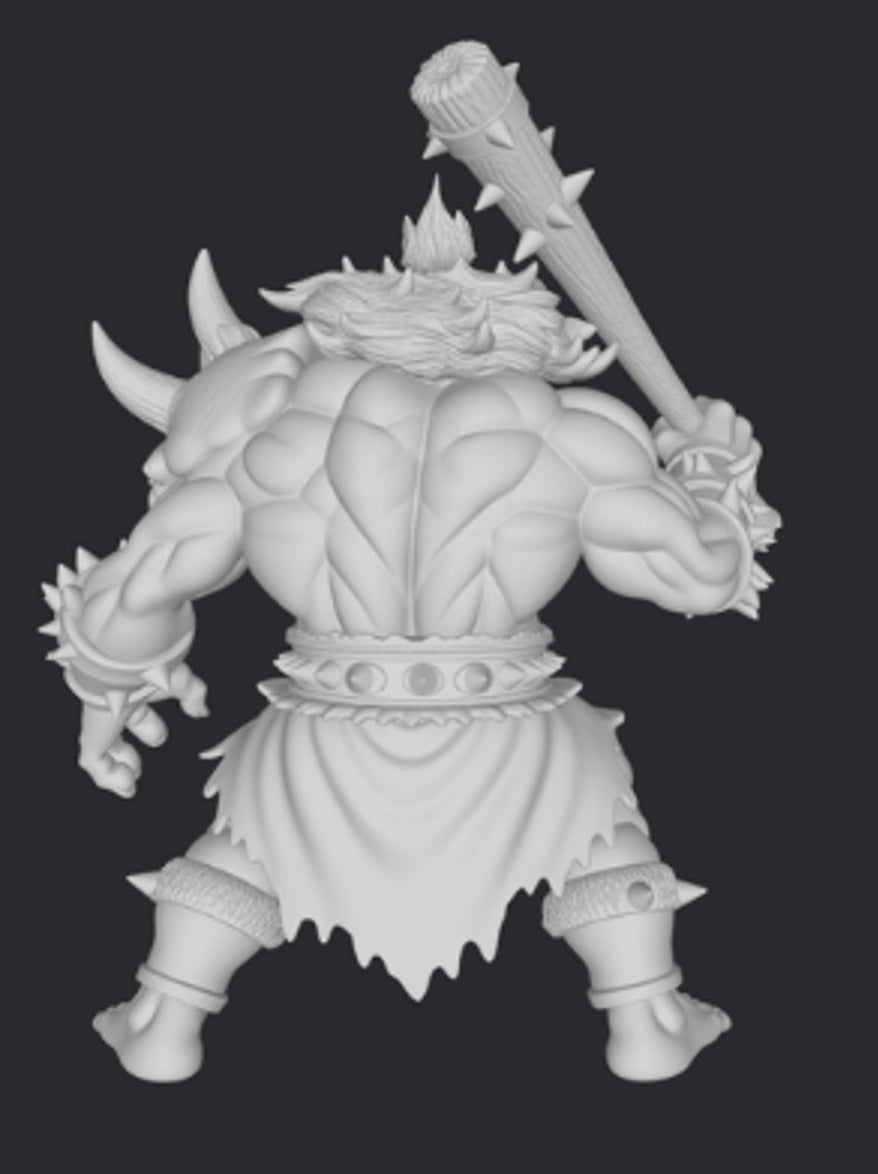 Cyklop 3DFactory – anime gigant z maczugą, widok z przodu