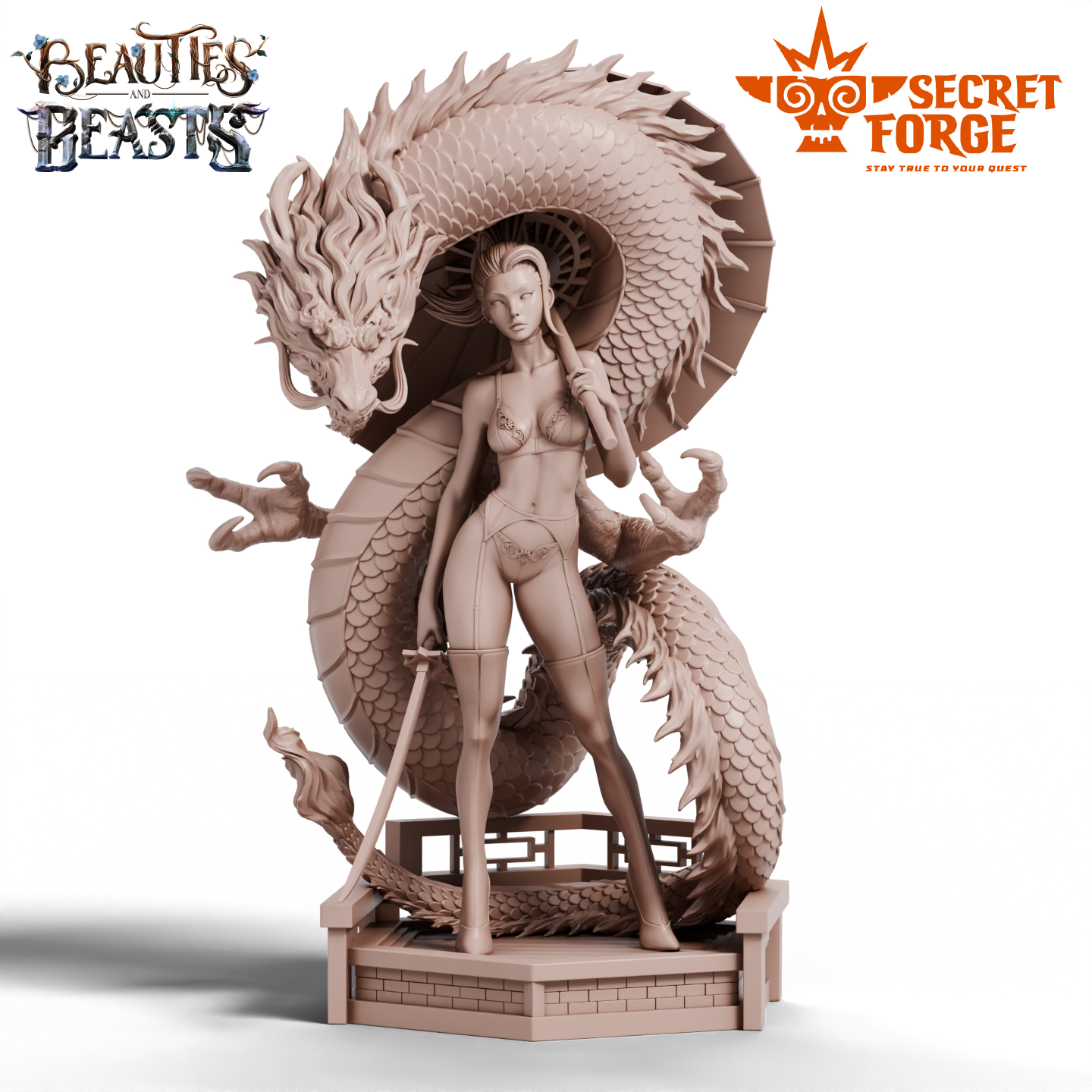 Figurka Luna – Opiekunka smoków burleska – Secret Forge | miniatura kolekcjonerska 75mm / 112mm