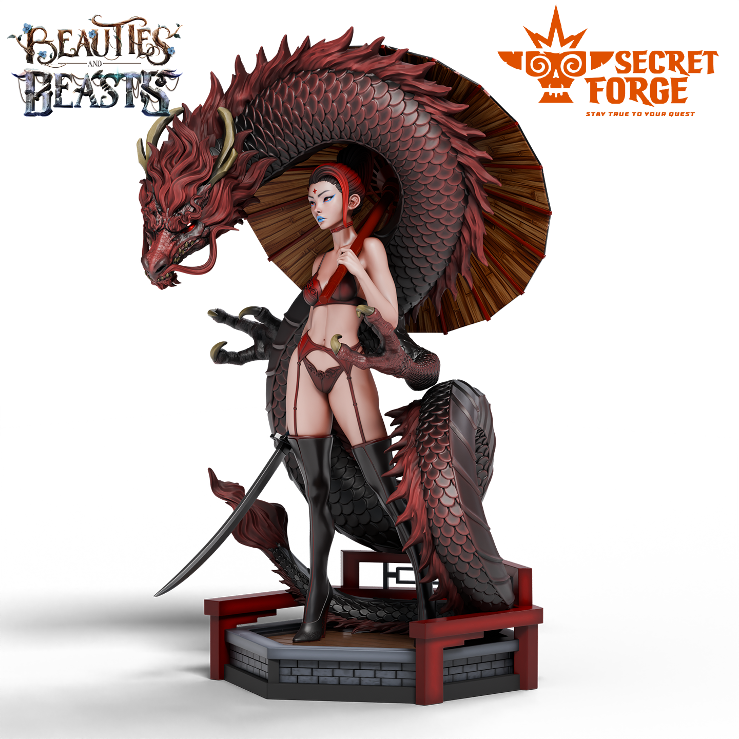 Figurka Luna – Opiekunka smoków burleska – Secret Forge | miniatura kolekcjonerska 75mm / 112mm