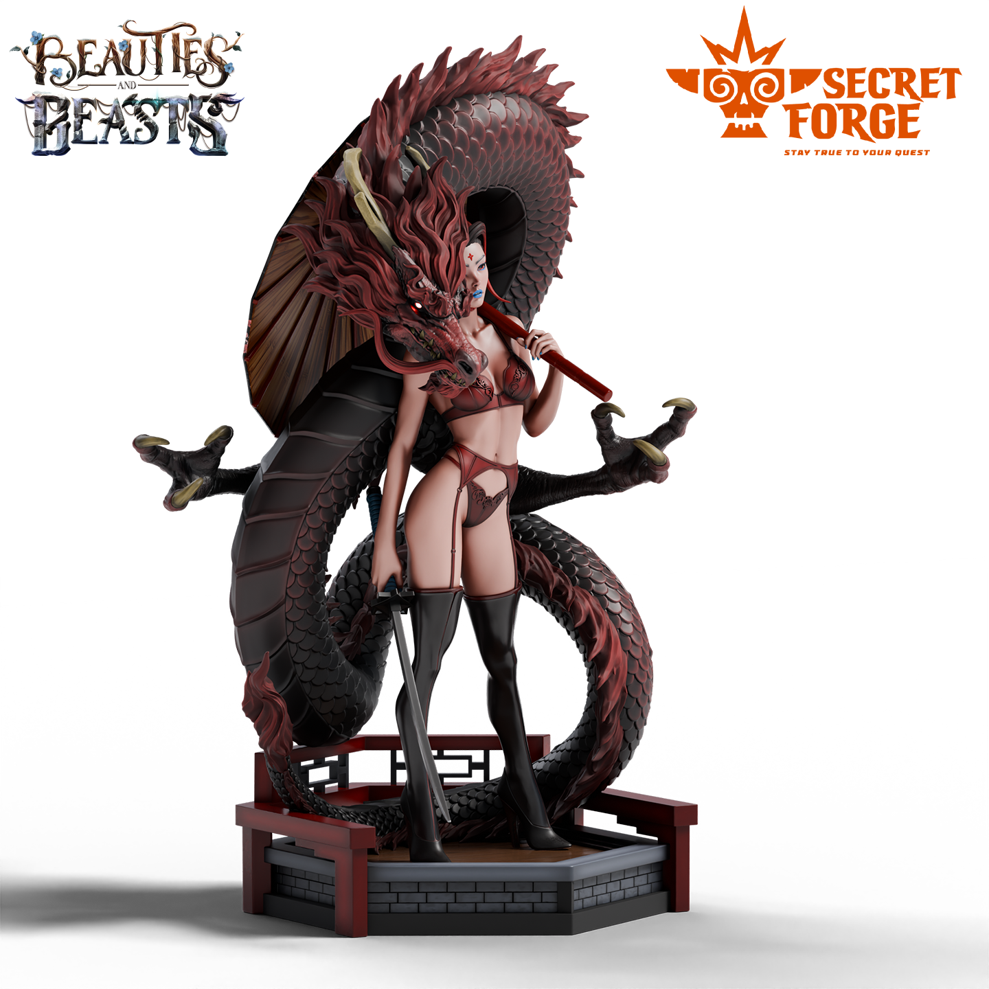 Figurka Luna – Opiekunka smoków burleska – Secret Forge | miniatura kolekcjonerska 75mm / 112mm