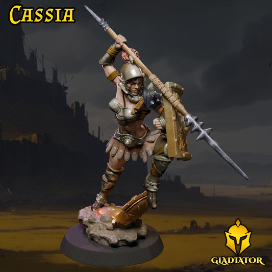 Cassia – female warrior resin model 32 mm / 75 mm from Ladies of the Dark Age