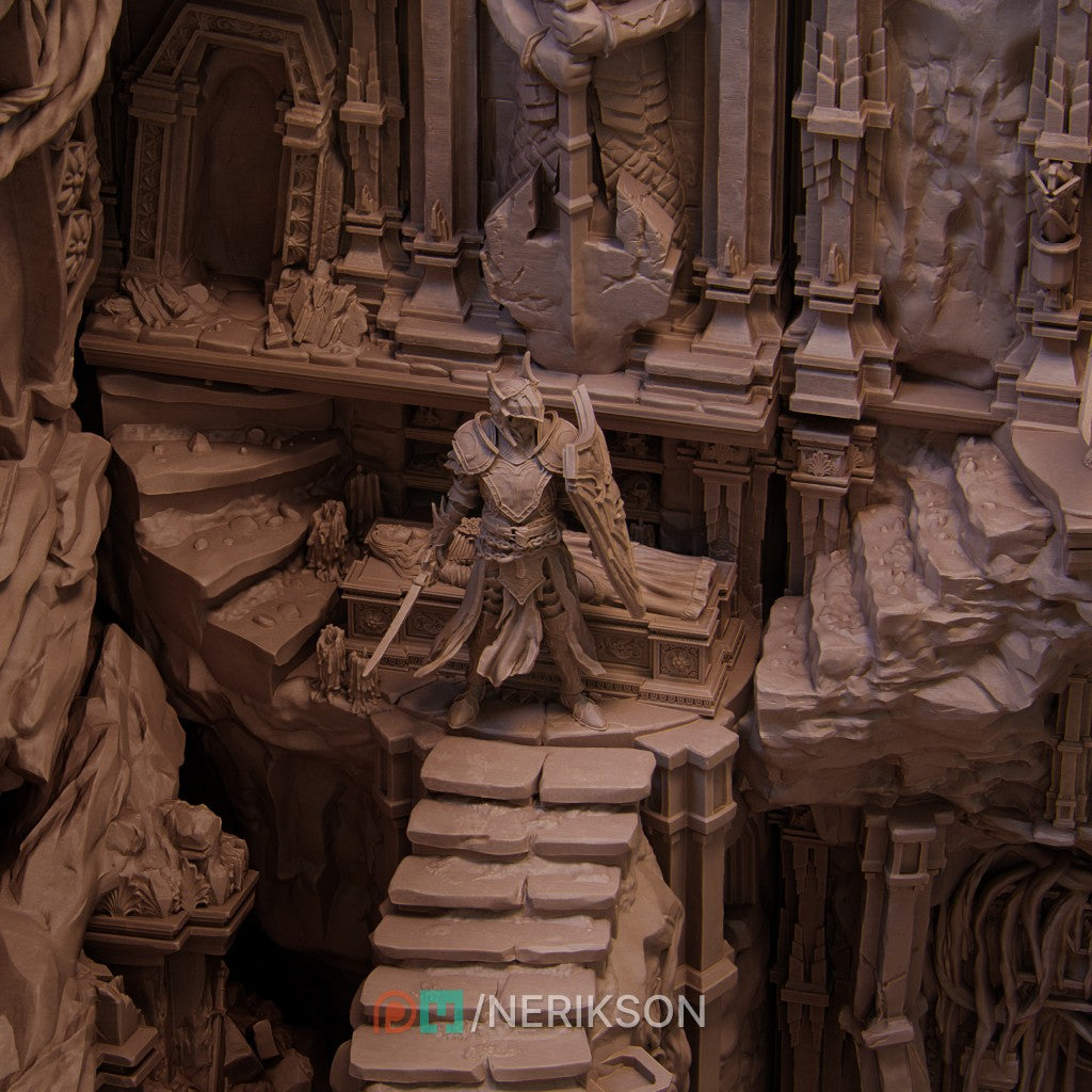 Booknook Shattered King - Grimdark Dark Fantasy Diorama | Nerikson Autorisierter Verkäufer