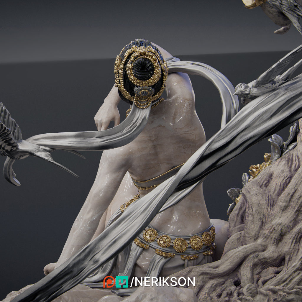 Four Seasons Spring resin miniature figure designed by Nerikson 3D printed in premium ABS-like resin