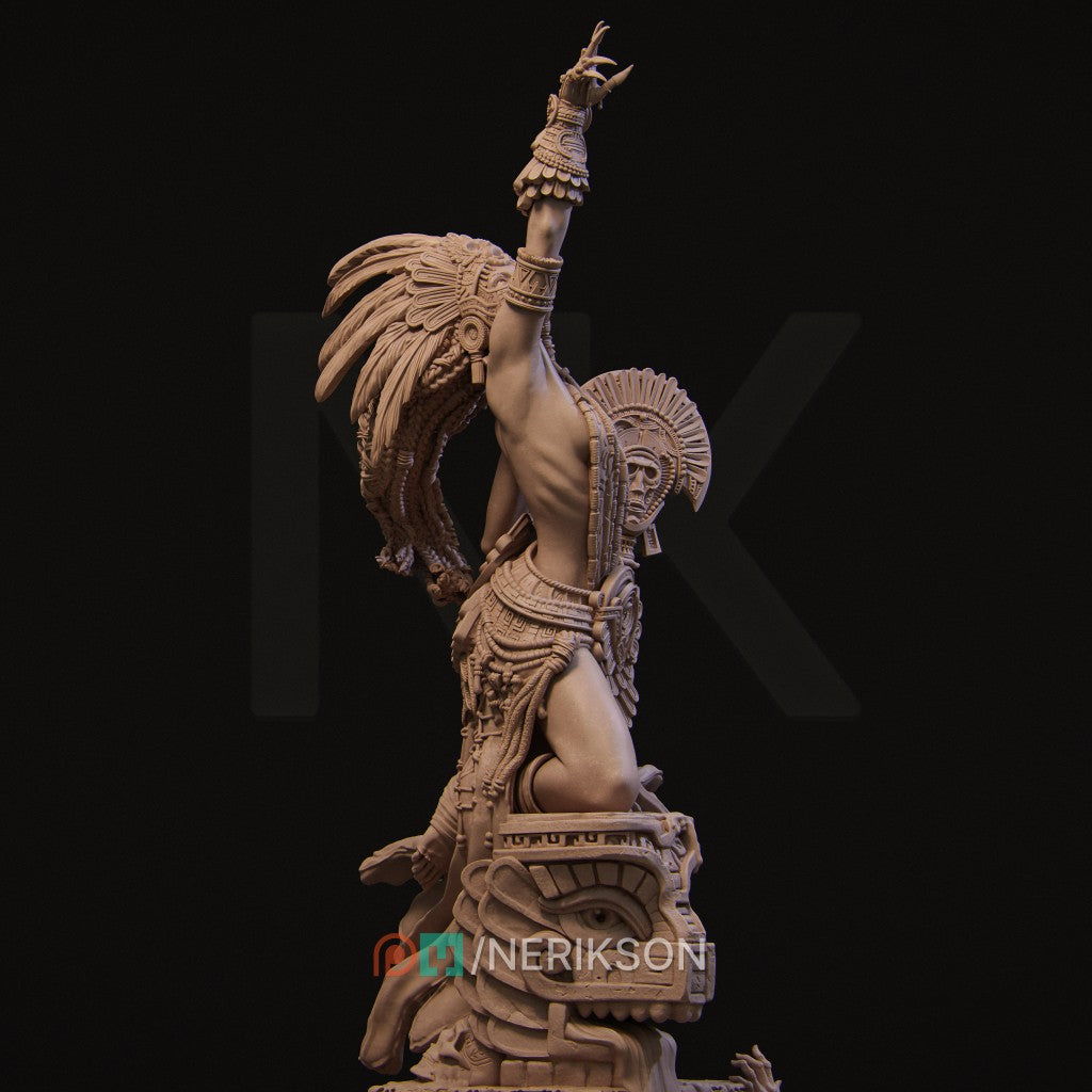 Necalin The Priestess of Death 3D printed resin miniature by Nerikson, dark fantasy collectible figure