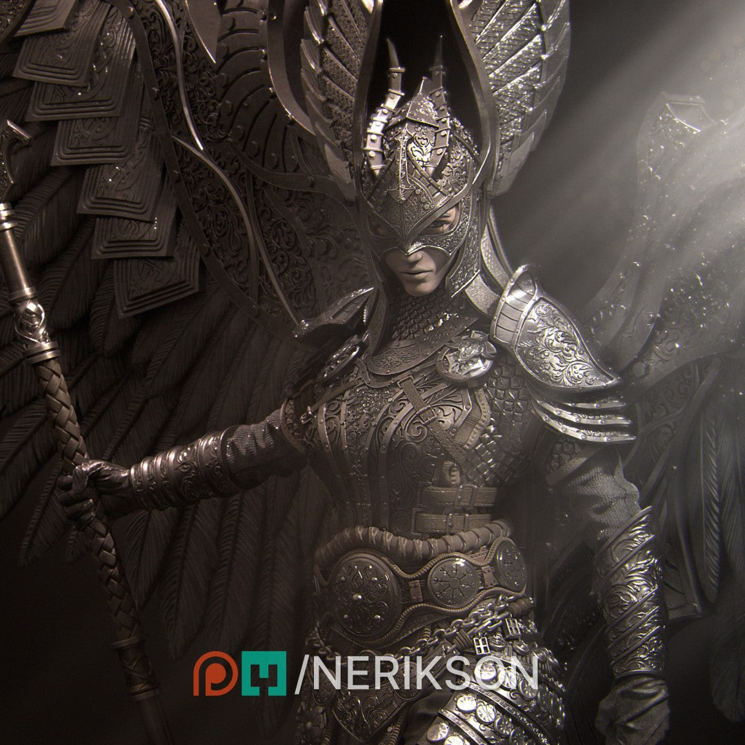 Revna the Angel of Salvation high detail 3D printed resin figurine by Nerikson