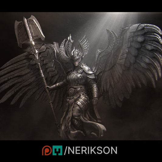 Revna the Angel of Salvation high detail 3D printed resin figurine by Nerikson