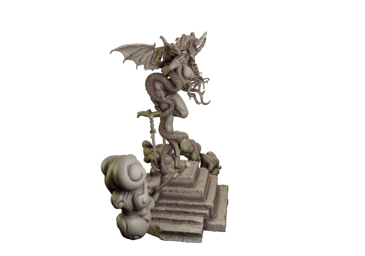 Fire & Flames – Diorama / Figurka – Dames and Dragons #1 –  35mm / 75mm