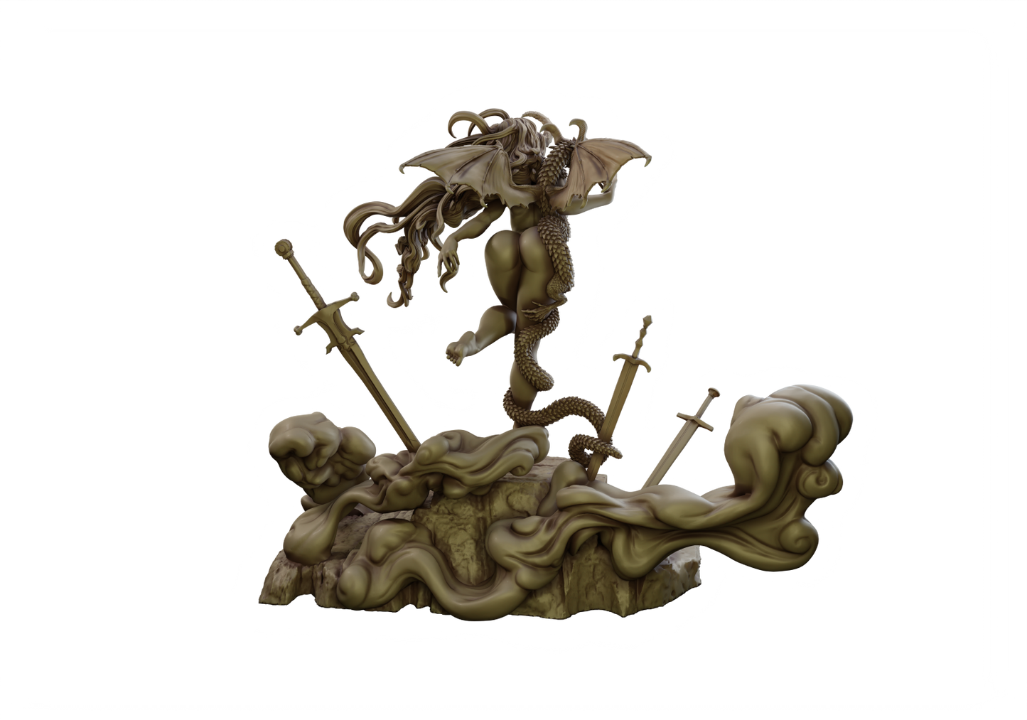Fire & Flames – Diorama / Figurka – Dames and Dragons #1 –  35mm / 75mm