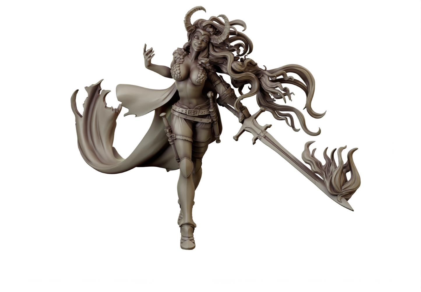 Fire & Flames – Diorama / Figurka – Dames and Dragons #1 –  35mm / 75mm