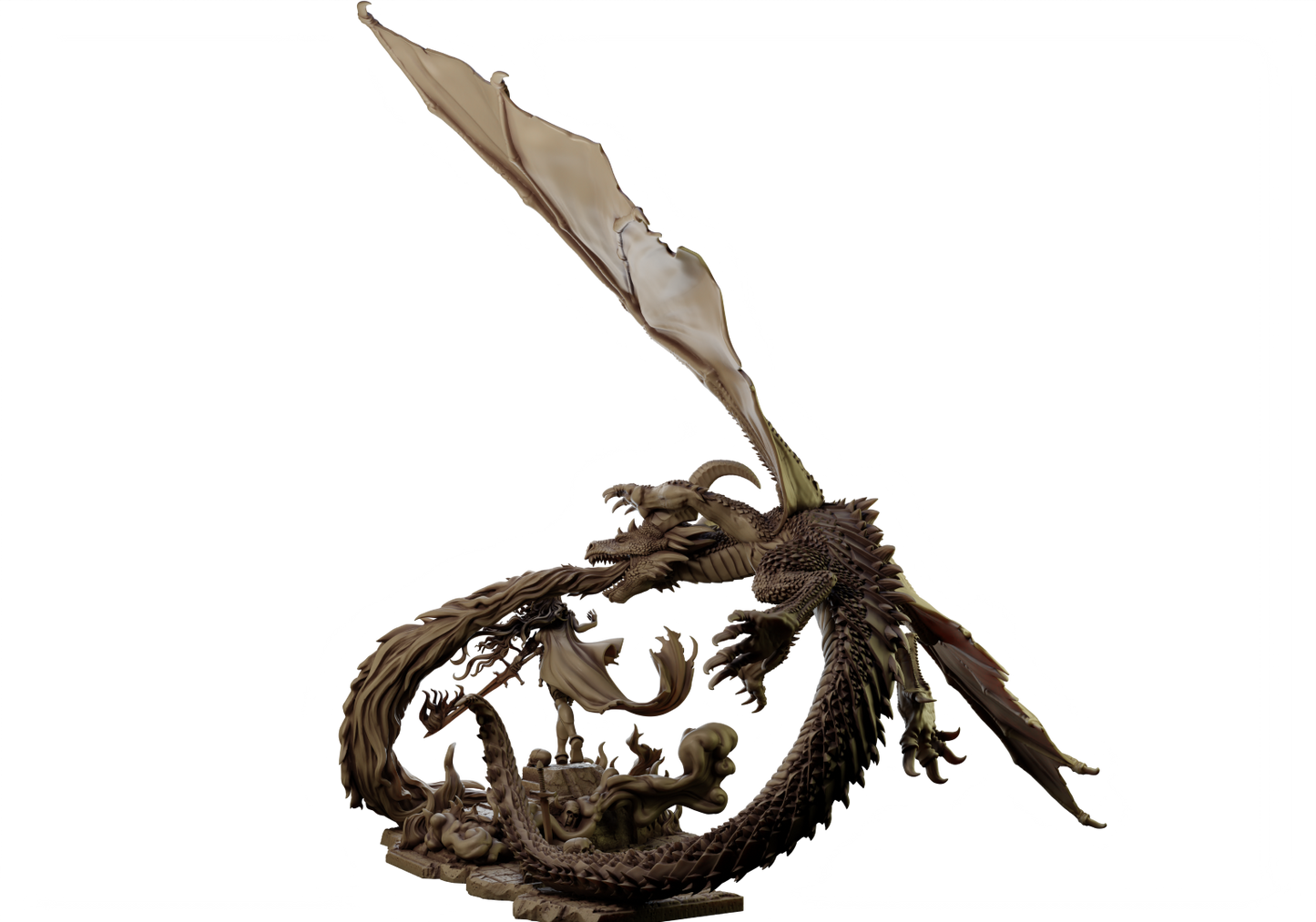 Fire & Flames – Diorama / Figurka – Dames and Dragons #1 –  35mm / 75mm