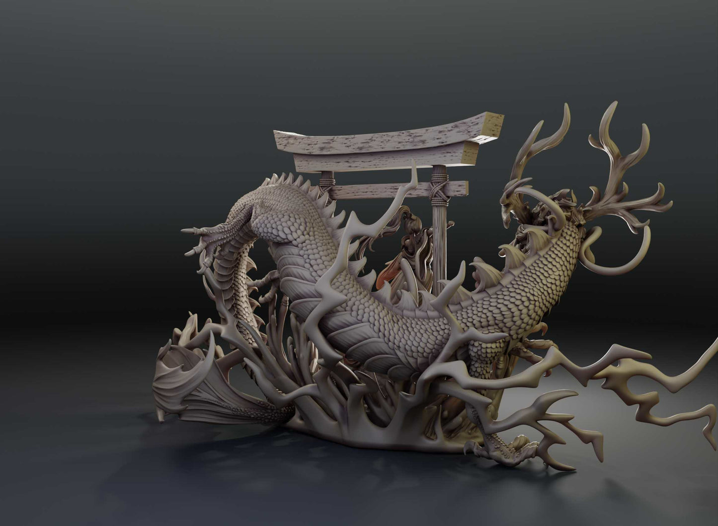 Drachen aus Jade und Donner Diorama – Sammelfigur 35 mm / 75 mm – Dames and Dragons