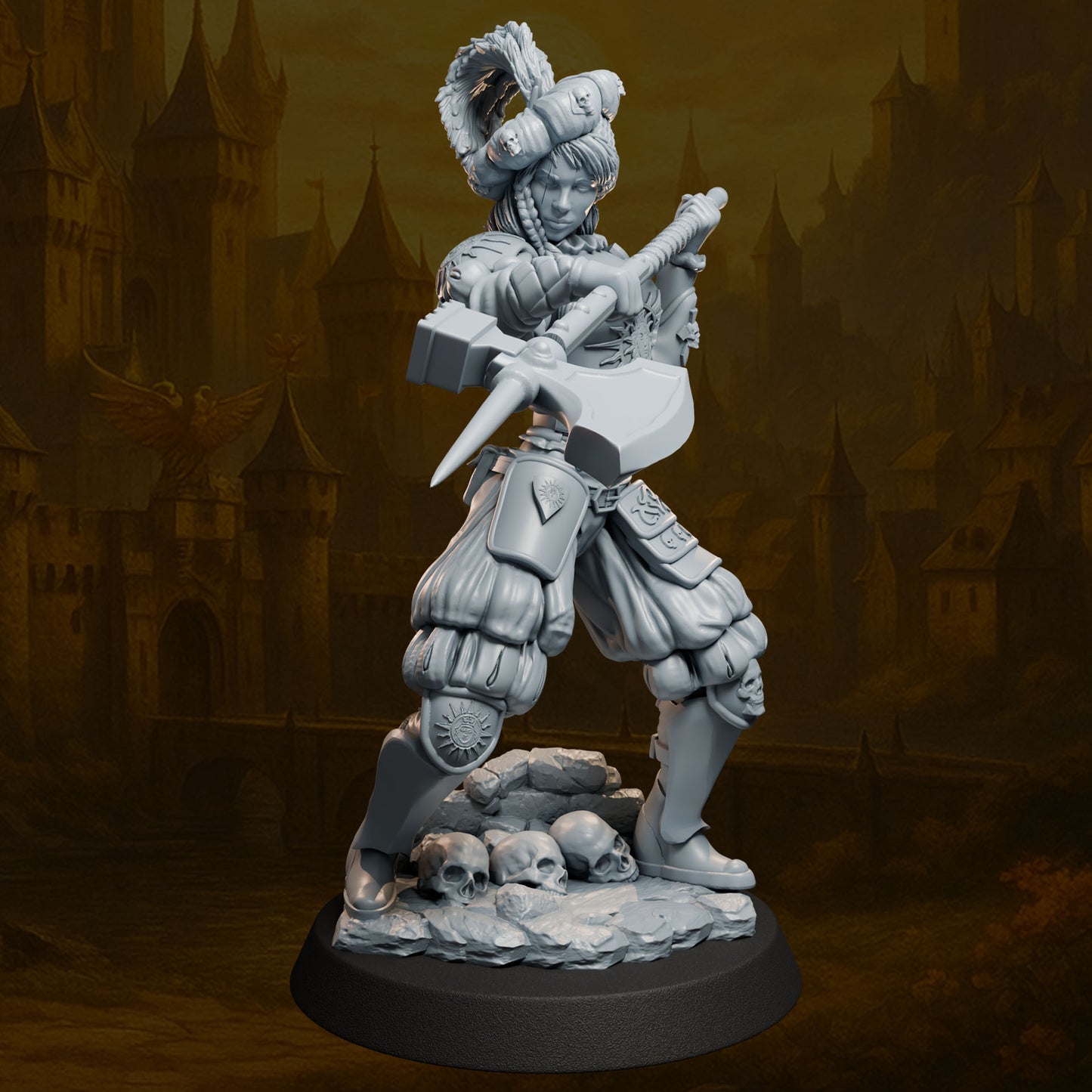 Skara – Collectible Figure 32mm / 75mm | Black Bird Miniatures – Ladies of the Dark 2