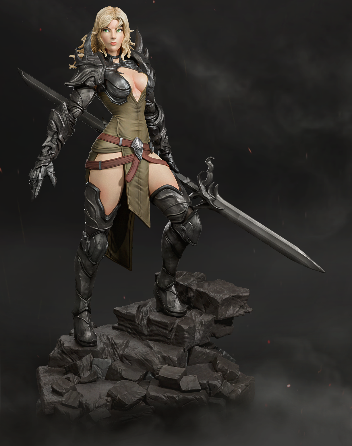 Ashen Oathblade figurka żywiczna dark fantasy