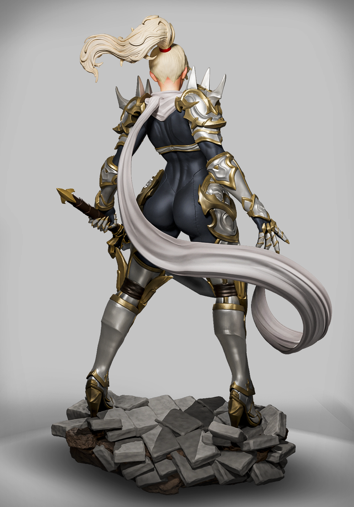 Elemental Knight – widok pełny, figurka fantasy z mieczem